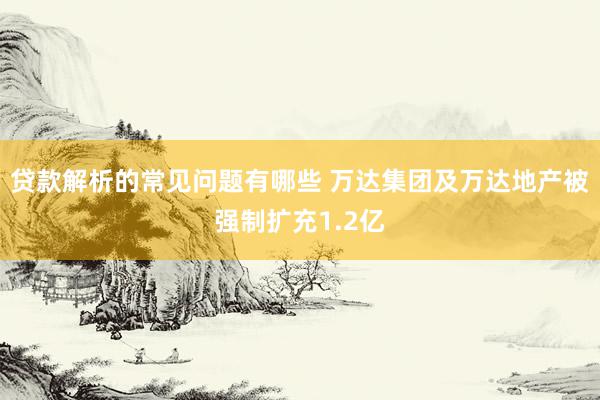 贷款解析的常见问题有哪些 万达集团及万达地产被强制扩充1.2亿