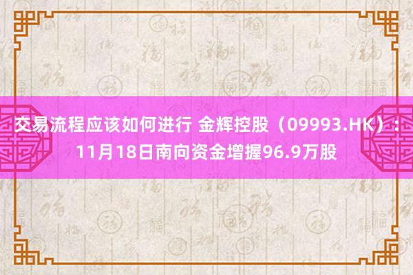 交易流程应该如何进行 金辉控股（09993.HK）：11月18日南向资金增握96.9万股